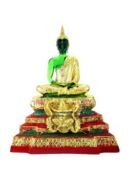พระแก้วมรกต ทรงเครื่องฤดูฝน เนื้อเรซิ่น หน้าตัก 9 นิ้ว สูง 19 นิ้ว