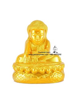 พระอุปคุต (พระบัวเข็ม ) สีทอง เนื้อเรซิ่น ฐาน 7 นิ้ว สูง 9 นิ้ว