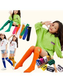 พร้อมส่ง ถุงเท้า แบบยาว ใส่เต้น การแสดง กันหนาว ลายอมยิ้ม/ลายตัว M