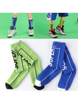 ถุงเท้ายาว ,ถุงเท้าเด็ก ลาย Super