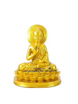 พระพุทธเจ้า ปางปฐมเทศนา เนื้อเรซิ่น ขนาด 5 นิ้ว สูง 7.5 นิ้ว