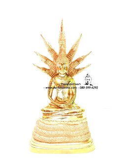 พระประจำวันเสาร์ เนื้อโลหะ ขัดเงา หน้าตัก 5 นิ้ว สูง 12 นิ้ว