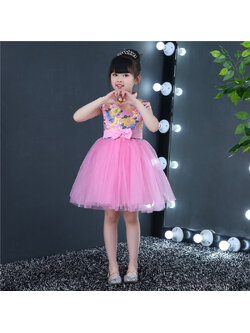 ชุดจีน กี่เพ้า เดรสสีชมพู แขนสั้น