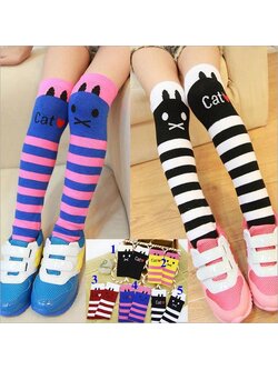 ถุงเท้ายาว เด็ก ลายแมว
