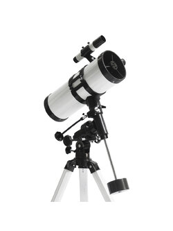 กล้องดูดาว 1000x114 สีขาว【แบบสะท้อนแสง】