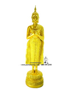 พระประจำวันศุกร์ เนื้อเรซิ่น พ่นทอง ขนาด 9 นิ้ว ฐาน 6 นิ้ว สูง 23 นิ้ว