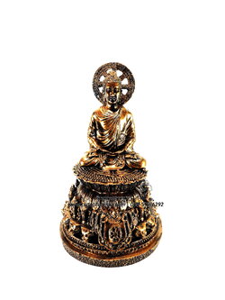 พระพุทธเจ้า ตรัสรู้ สีนาครมดำ เนื้อเรซิ่น หน้าตัก 5 นิ้ว สูง 11 นิ้ว