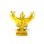 พญาครุฑ สีทอง เนื้อเรซิ่น ขนาด 5 นิ้ว สูง 9 นิ้ว