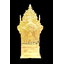 เสด็จพ่อ ร.5 นั่งบัลลังก์ เนื้อโลหะ ปิดทองแท้ทั้งองค์ ขนาด 9 นิ้ว สูง 21 นิ้ว