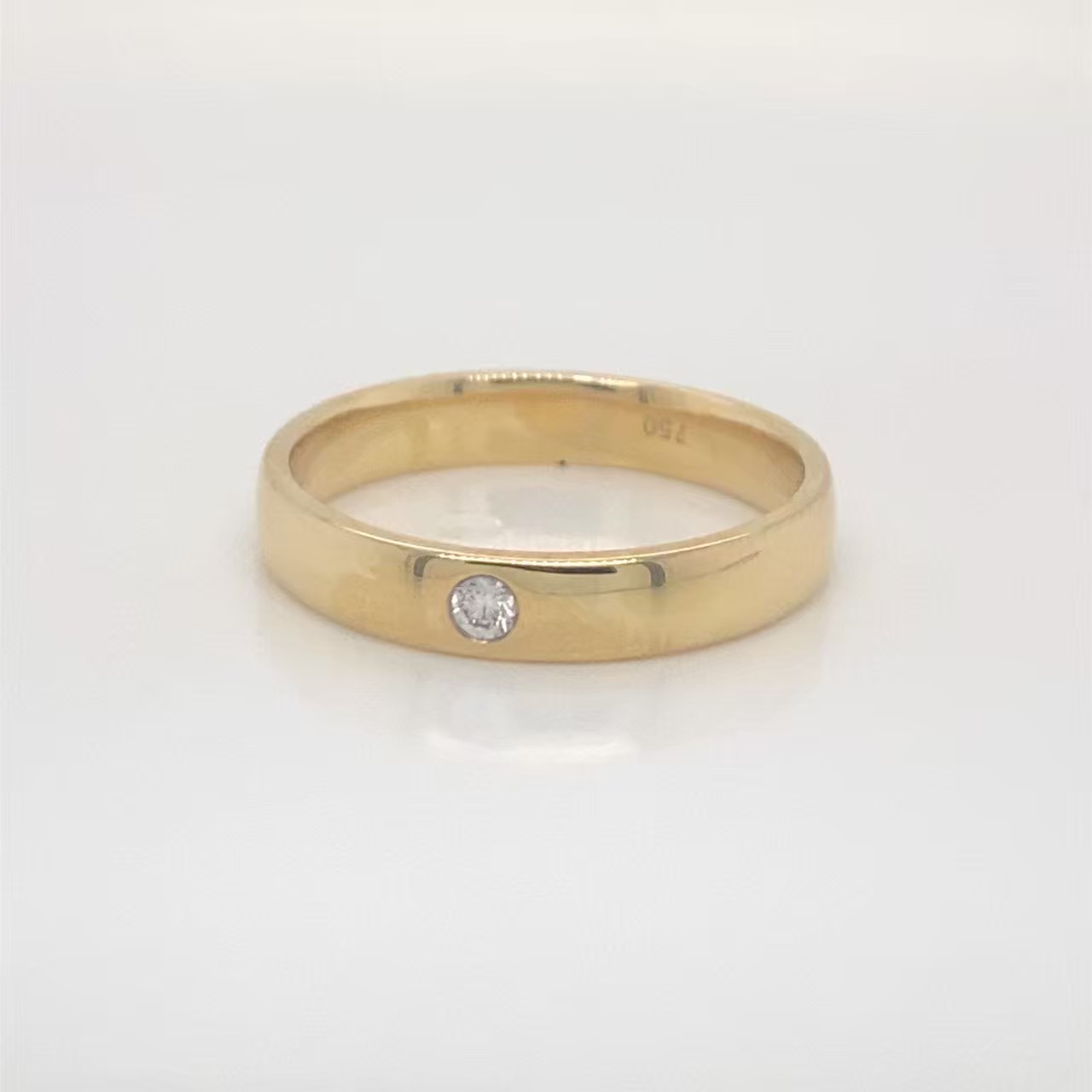 แหวนเพชรปลอกมีดGold 18K 2.78g D 1/0.03 ct