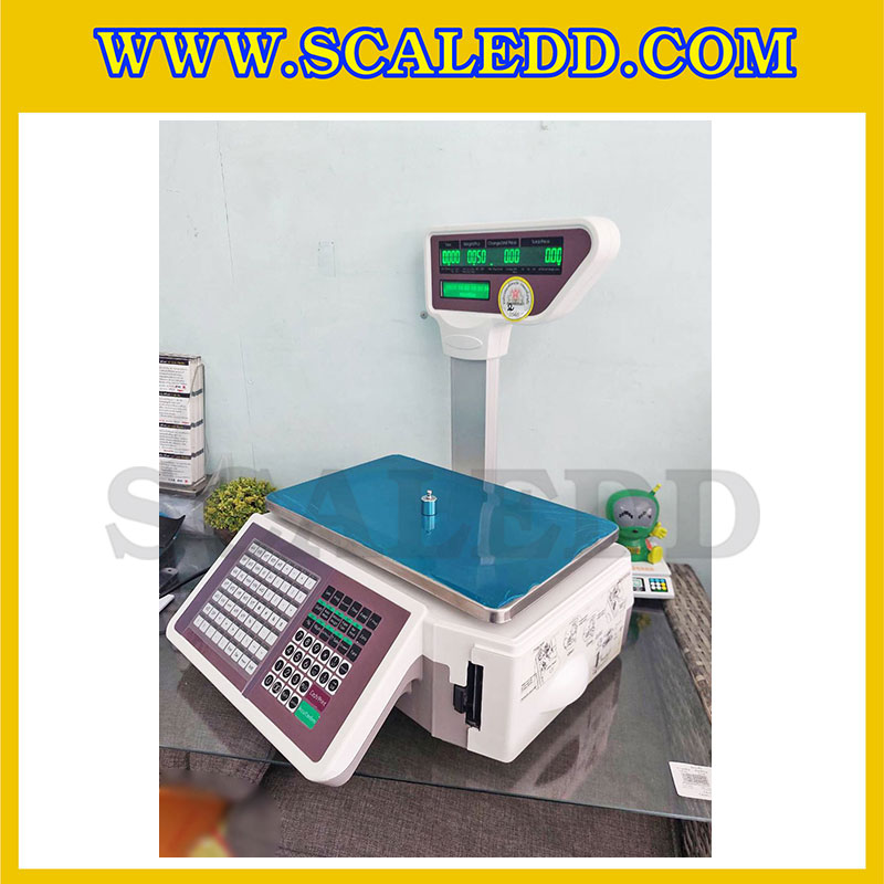 เครื่องชั่งคำนวณราคาดิจิตอลและพิมพ์สติ๊กเกอร์บาร์โค้ด (Barcode label printing scale) พิกัดน้ำหนัก 30kg ค่าละเอียด 5g รุ่น TM-30AC (ผ่านตรวจรับรองจากสำนักกองชั่งตวงวัด กระทรวงพาณิชย์)
