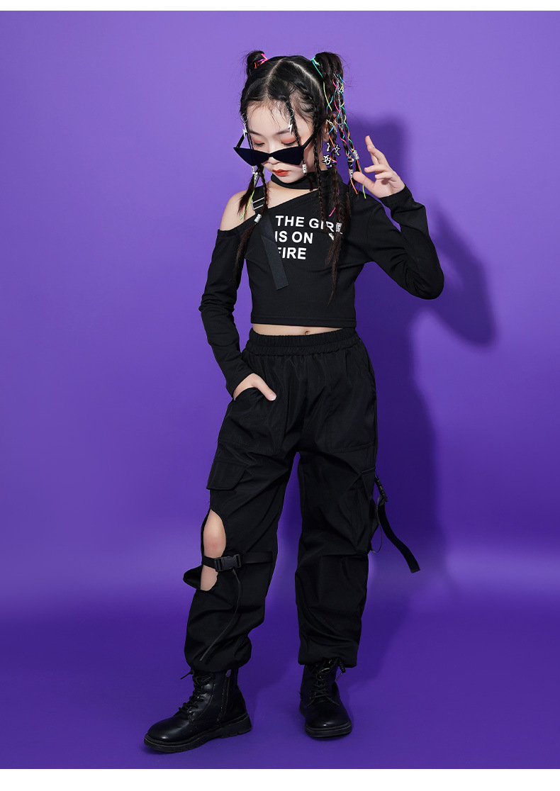 **พร้อมส่ง**ชุดเต้น ชุดแดนซ์ เสื้อแขนยาวคอไขว้+ กางเกงขายาว