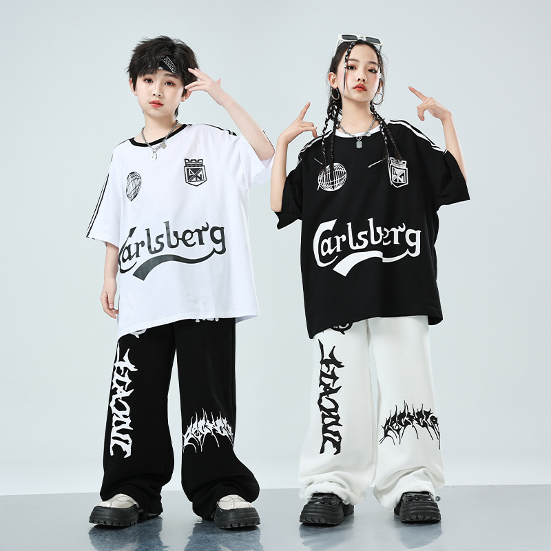 friendly4kid ชุดเต้น เด็กชาย เสื้อ+กางเกง สไตล์ขาว-ดำ ชุดเต้นสตรีทแดนซ์**รอเข้า