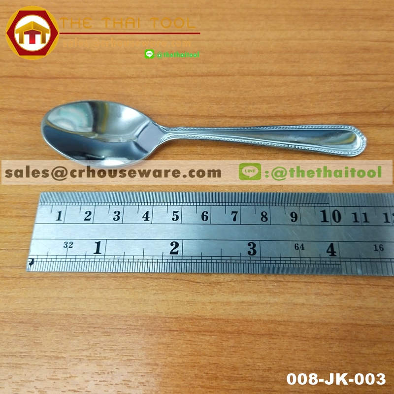 ช้อนกาแฟสแตนเลส ตราจากัวร์ ช้อนกาแฟจากัวร์ ลายเอมเมอรัลด์ (1โหล/12คัน)