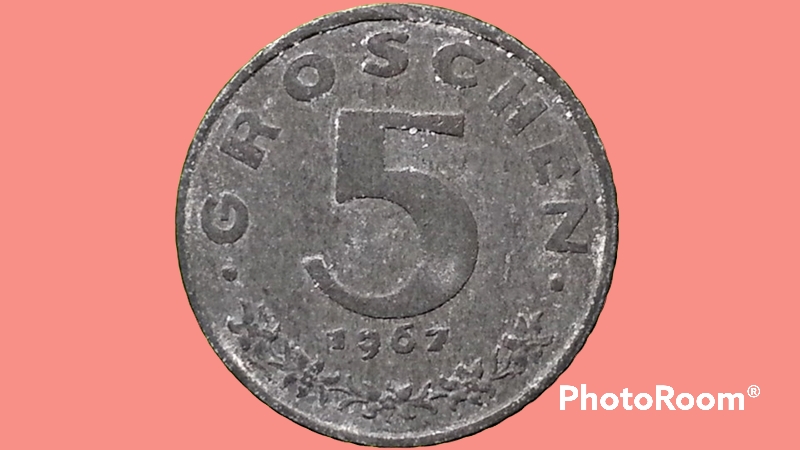 เหรียญ เงินตรา ประุเทศ ออสเตรีย Groschen 1967