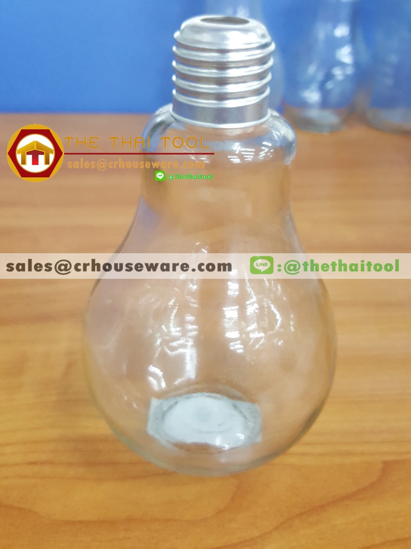 แก้วหลอดไฟ 300 ml. Drinking Bulb with screw cap 300 ml. Code : 005-J447