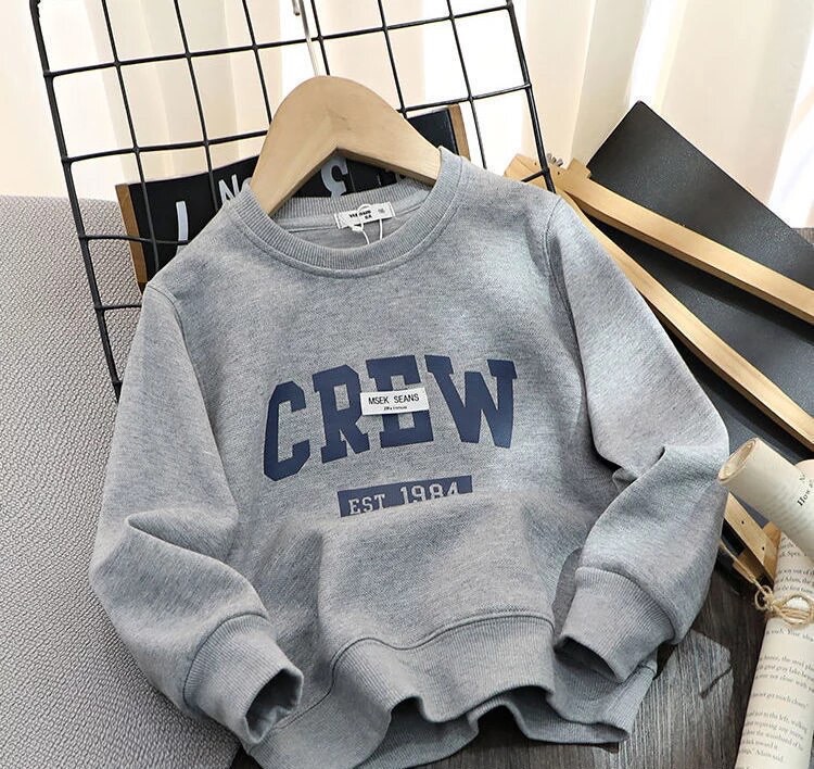 พร้อมส่ง เสื้อกันหนาว เสื้อแขนยาว ลาย Crew