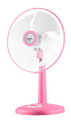 Toshiba พัดลมตั้งโต๊ะ ใบพัด 16 นิ้ว รุ่น DF-45 สีชมพู