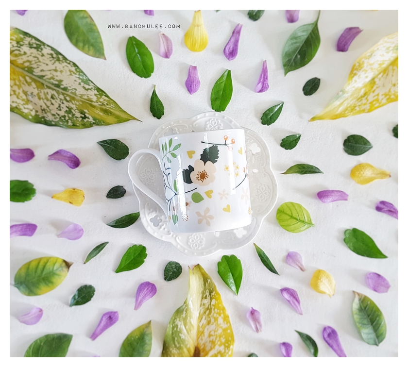 Bone China Mug - Season Flowers แก้วโบน ไชน่า ลายดอกไม้
