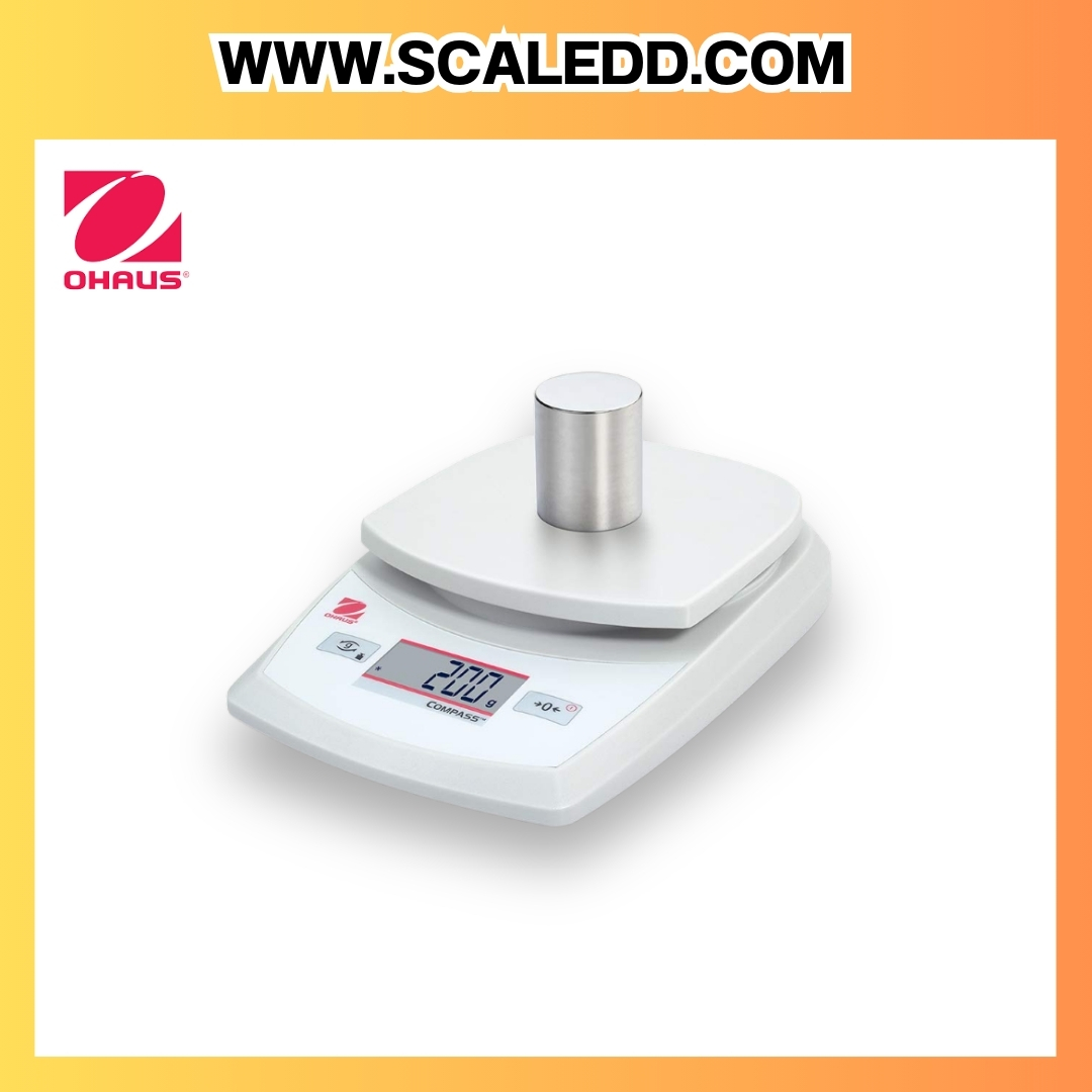 เครื่องชั่งดิติตอลแบบตั้งโต๊ะ พิกัดน้ำหนัก 5200 กรัม ค่าละเอียด 1 กรัม จานชั่งขนาด 125 x 132 มิลลิเมตร รุ่น CR5200 (Compass) ยื่น้อ OHAUS