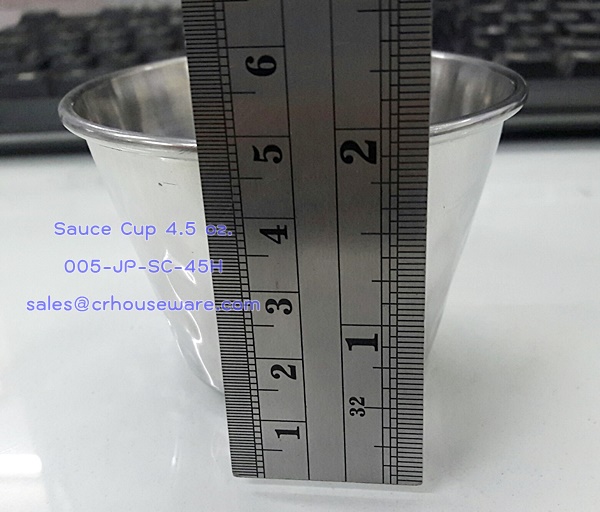 ถ้วยน้ำจิ้มสเตนเลสเล็ก 4.5 oz. Sauce cup. Code ; 005-JP-SC-45H