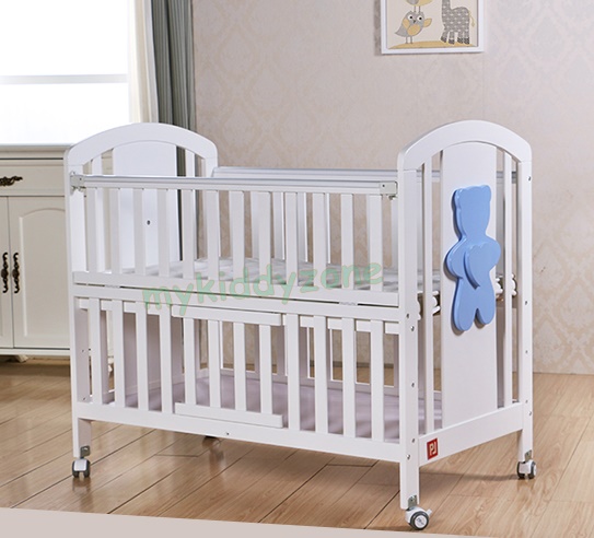 TP21055 (WD9ฺA) เตียงไม้สีขาว White Delux สำหรับเด็ก มัลติฟังชั่น สไตล์ยุโรป สินค้าคุณภาพ ไม่มีลิ้นชัก