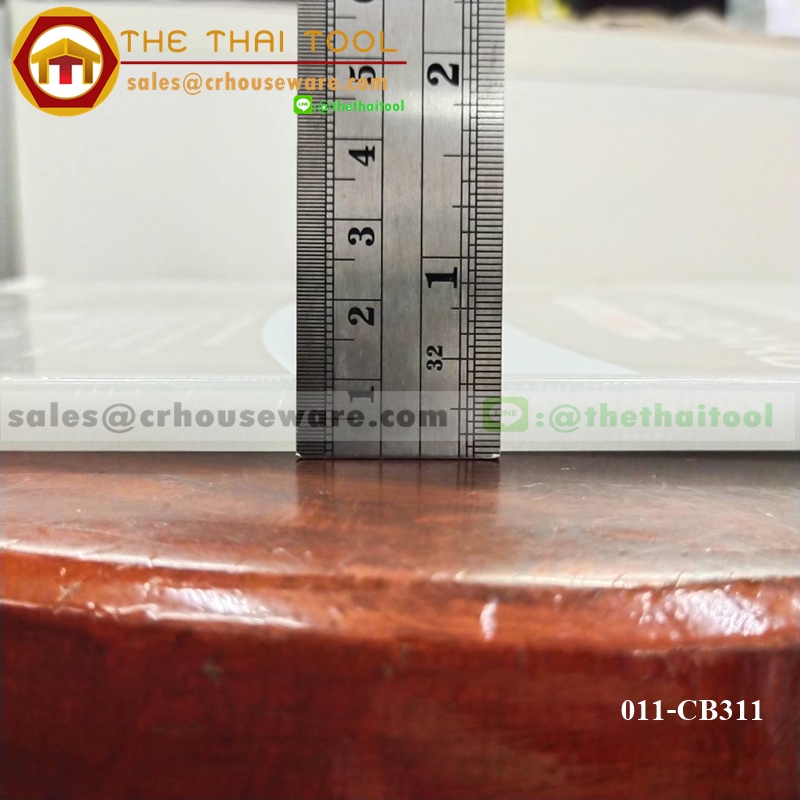 เขียงพลาสติกเล็ก เขียงขนาดเล็ก สีขาว ทำจากพลาสติก Food Grade 15.3x25.4 ซม. หนา 1 ซม.