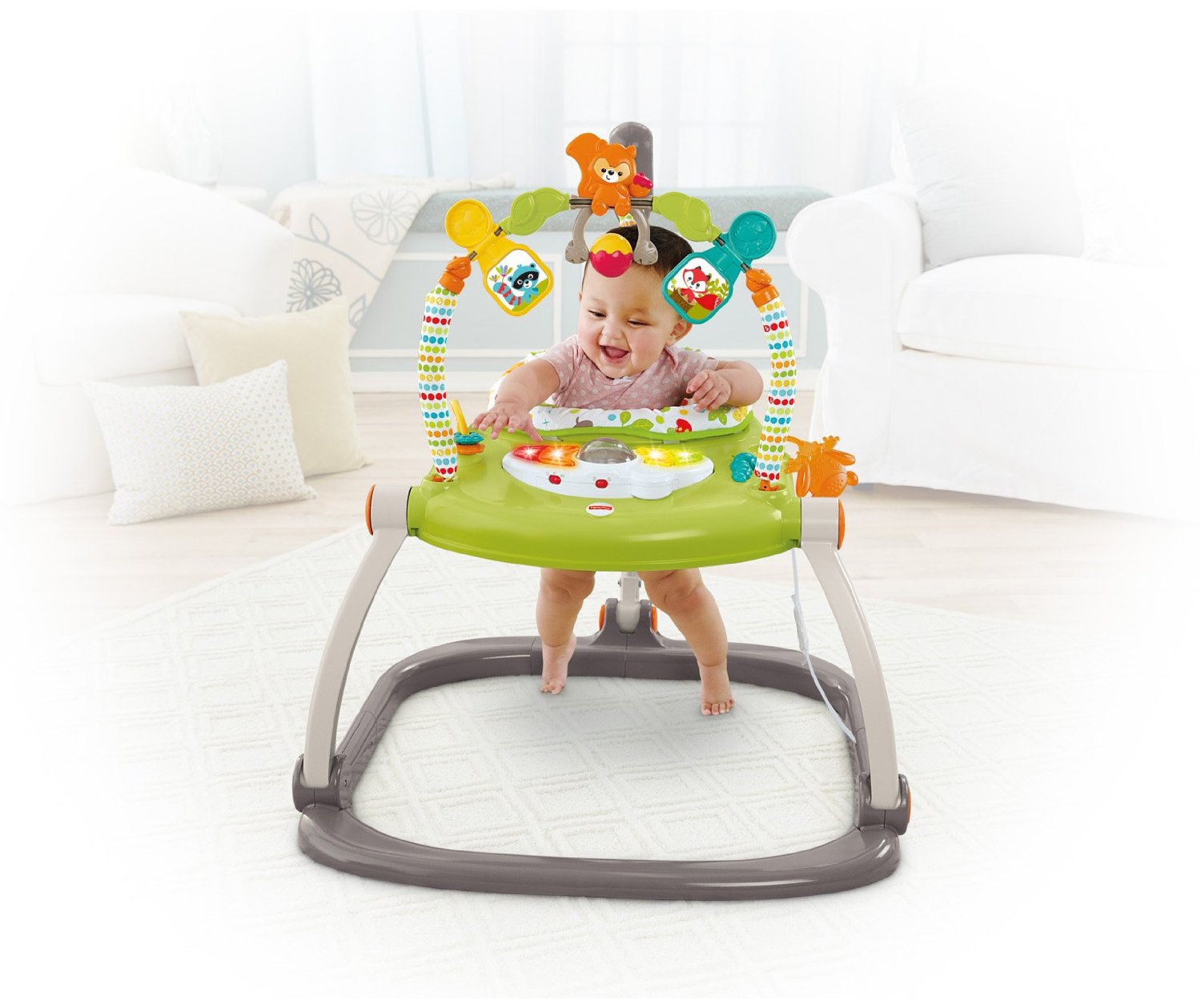 Jumperoo รุ่นใหม่ล่าสุดสามารถพับเก็บได้ Fisher-Price Woodland Friends SpaceSaver Jumperoo ราคา 3890 บาท + ค่าส่ง 150 บาท (พร้อมส่ง)