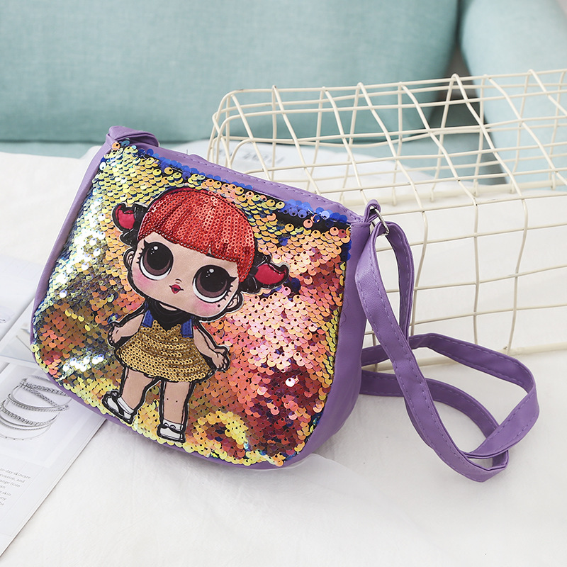 กระเป๋าเด็ก: เป้ LOL ปักเลื่อม ทรงมน