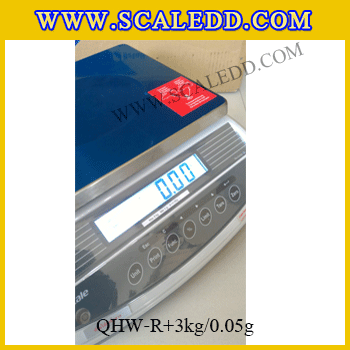 เครื่องชั่งน้ำหนักดิจิตอล พิกัดน้ำหนัก 3กิโลกรัม ยี่ห้อ TSCALE รุ่น QHW ความละเอียด0.05g ทศนิยม2ตำแหน่ง