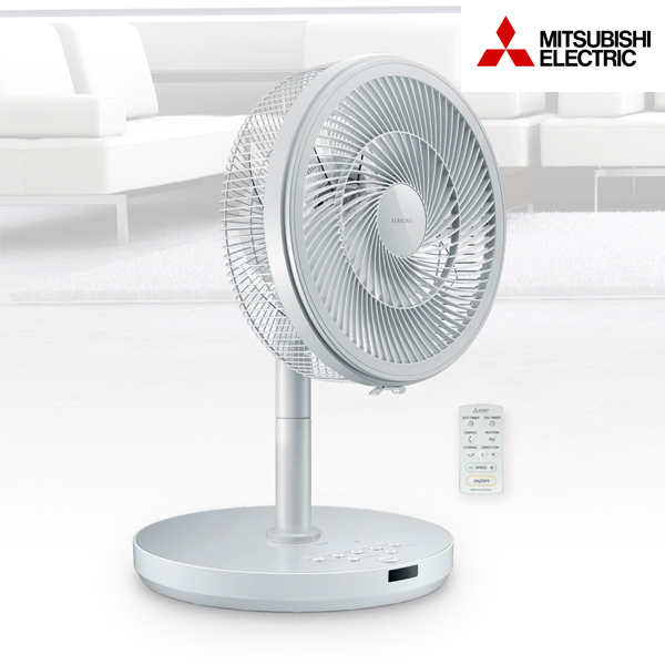 MITSUBISHI พัดลมตั้งพื้นกึ่งตั้งโต๊ะใบพัด 12 นิ้ว 3D SMART FLOW รุ่น R12-DW สีขาว