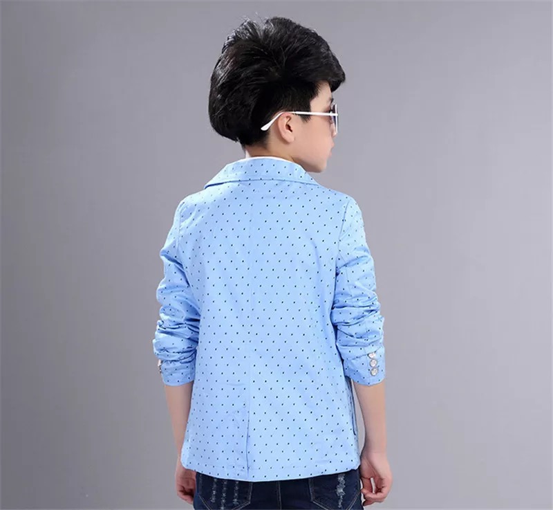 สินค้าพร้อมส่ง เสื้อคลุม แจ็คเก็ต เสื้อสูทเด็ก สีฟ้า สีกรม