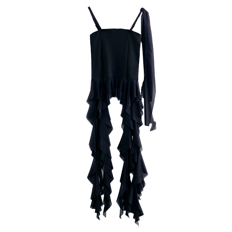 สินค้าพร้อมส่ง ***ชุดเต้น เซ็ตเสื้อกั๊กดำ ขาว +กางเกงขายาวขาวสั้นดำ