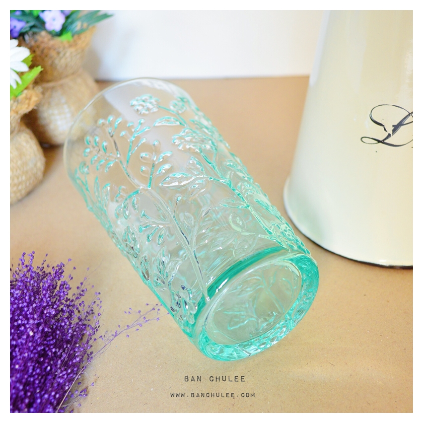 Vintage Glass Cup - Light Green