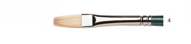 พู่กันสีน้ำมันขนหมู Winsor & Newton Winton แบน ขนยาว(Flat)