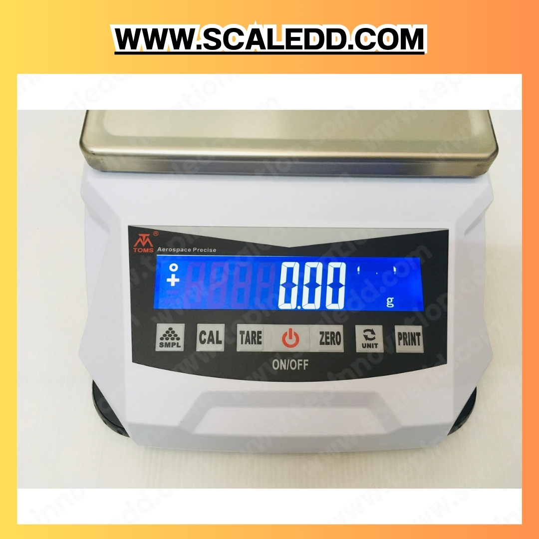 เครื่องชั่งดิจิตอล ทศนิยม 2 ตำแหน่ง รุ่น TM-EXB20002S พิกัด 2000g x 0.01g พิกัดน้ำหนัก 2000g ความละเอียด 0.01g เครื่องชั่งละเอียดสูง Precision Balance ยี่ห้อ TOMS รุ่น TM-EXB20002S