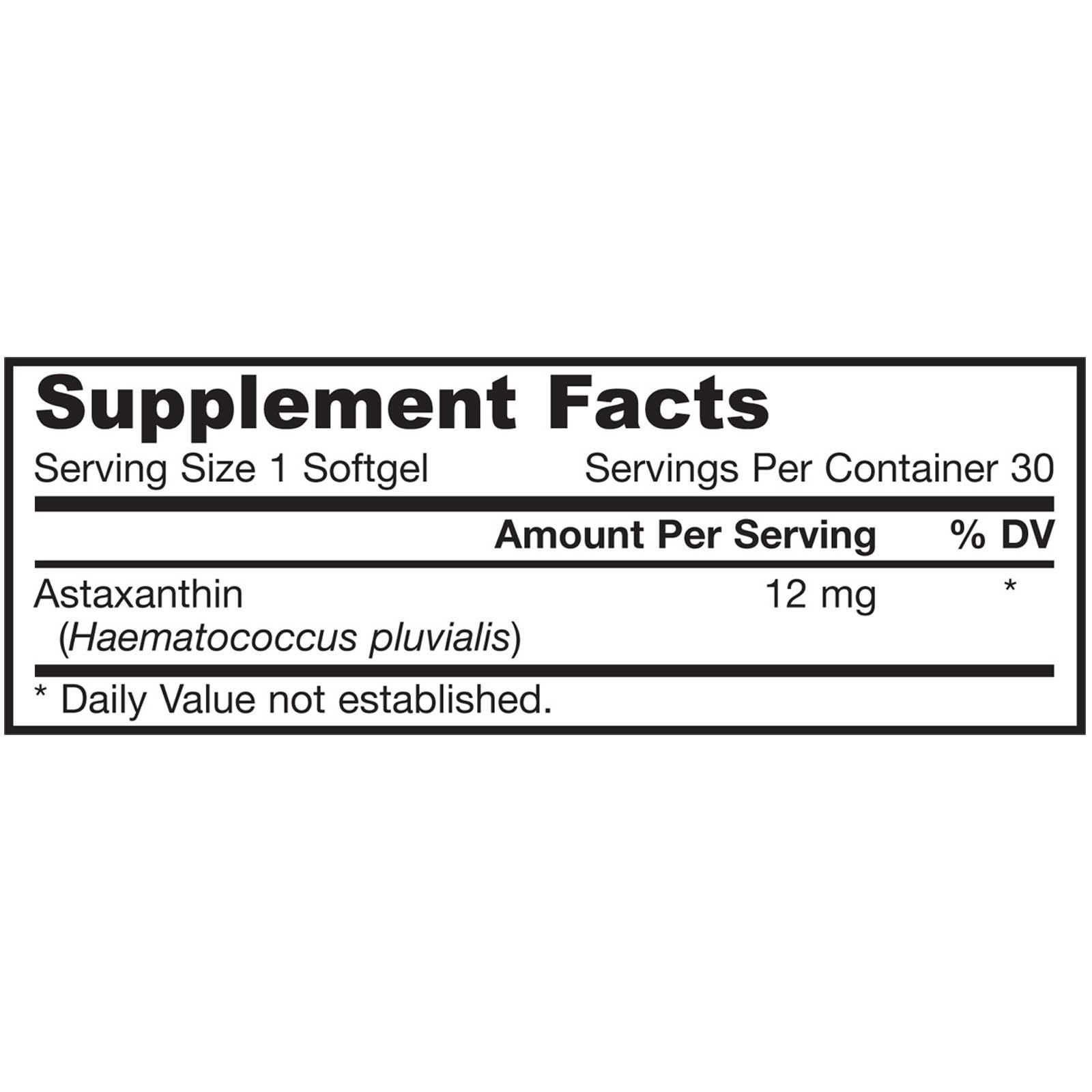 Jarrow Formulas,Astaxanthin,12 mg 30 Softgelsสารต้านอนุมูลอิสระที่มีประสิทธิภาพสูงที่สุด ลดริ้วรอยก่อนวัยและปกป้องผิวจากการทำลายของแสงแดด