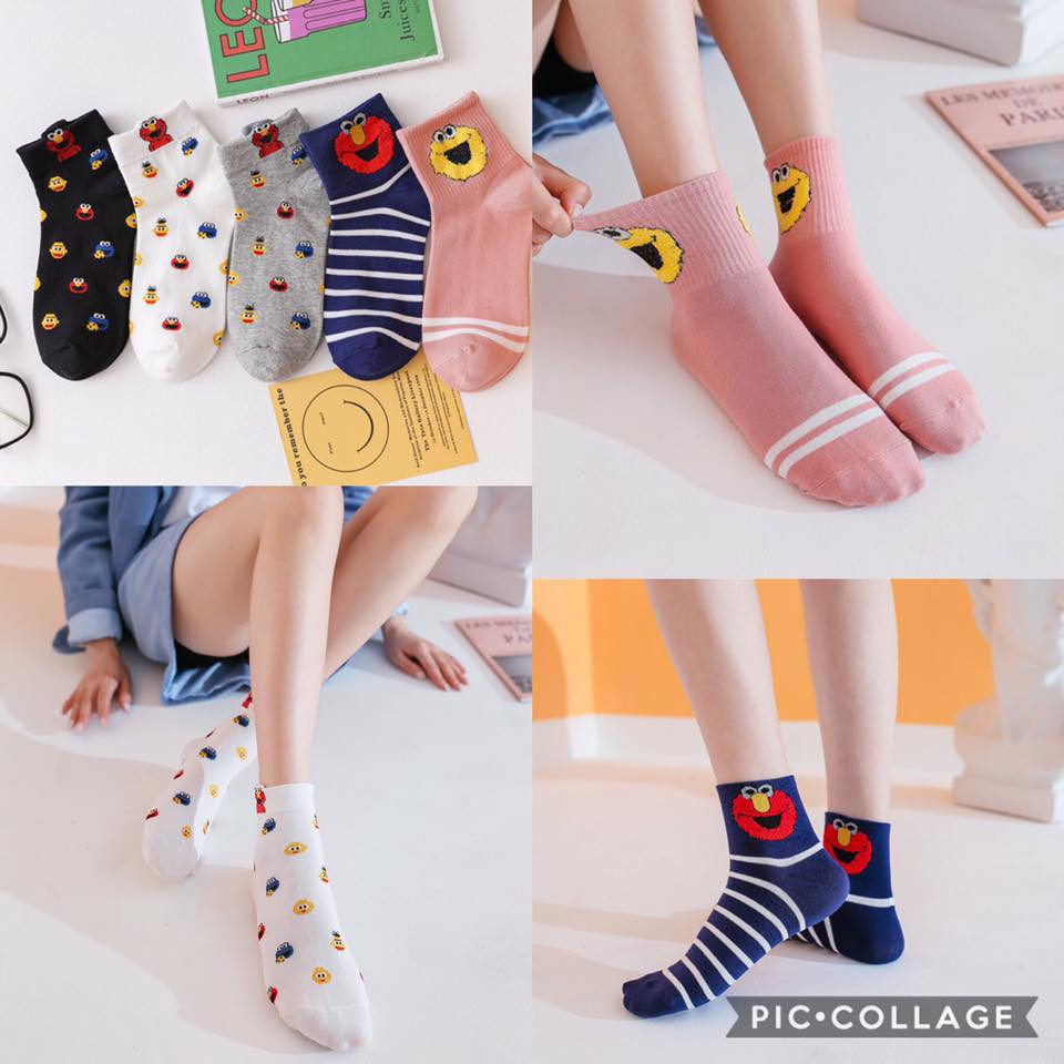 ถุงเท้า ลายรวมลายคละสี