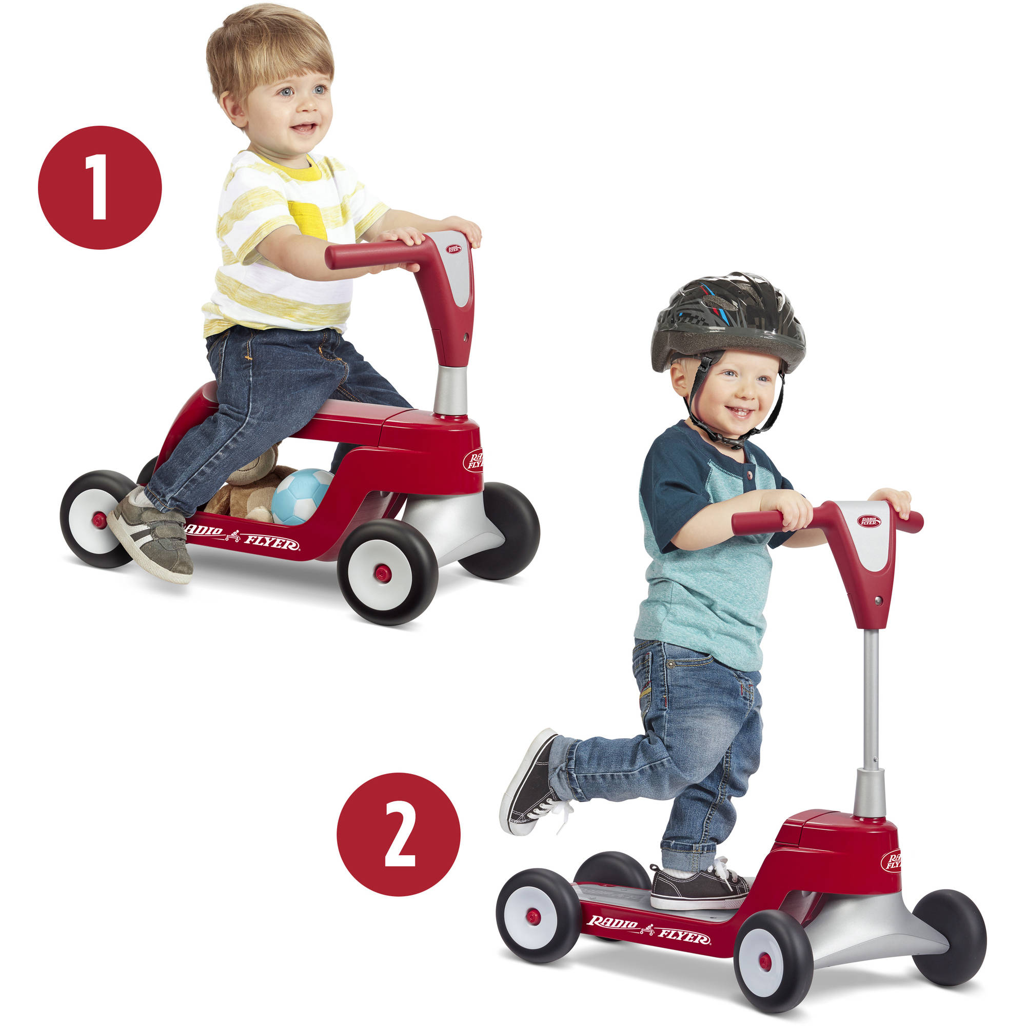 รถรุ่นใหม่เป็นทั้งขาไถและสกู้ตเตอร์ Radio Flyer Scoot 2 Scooter Ride On