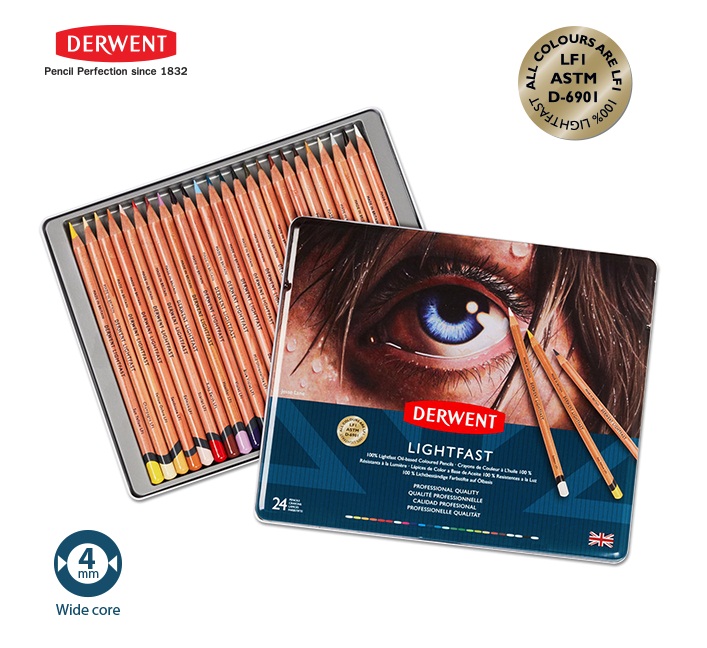 ชุดสีไม้ Derwent Lightfast 24 สี