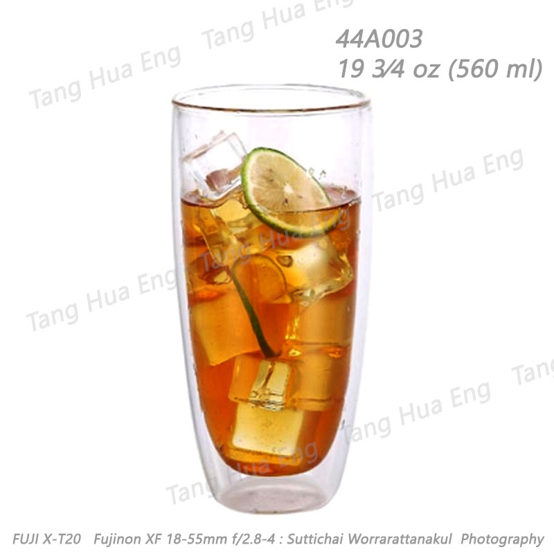 ( 6 ใบ ) แก้วน้ำ 2 ชั้น DIPPO LONG DRINK 560 มล. #44A0003 ยี่ห้อโอเชี่ยน