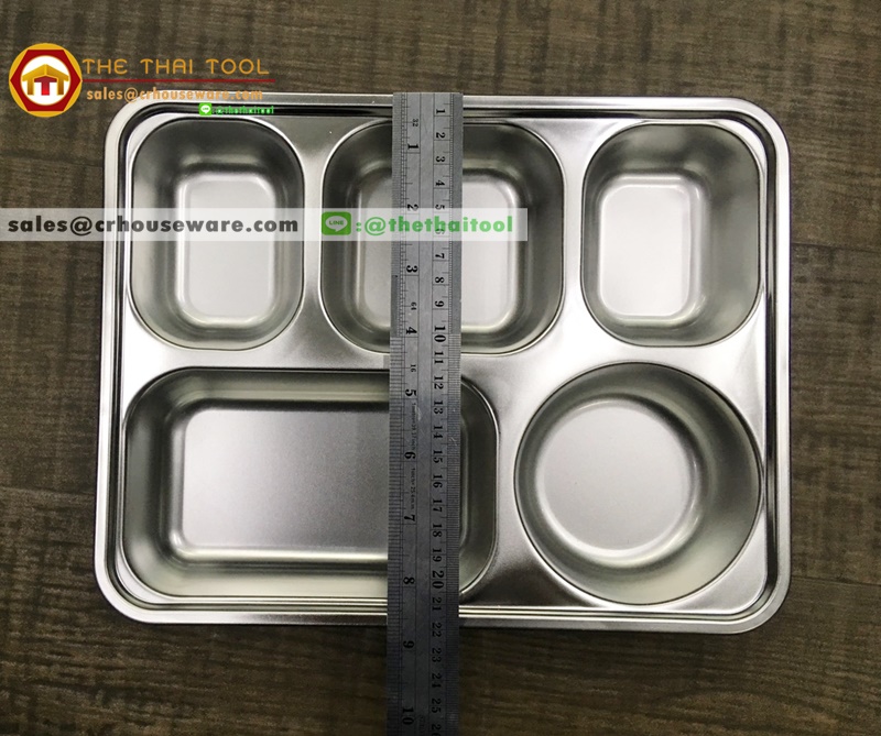 ถาดหลุม 5 ช่อง เหลี่ยมใหญ่ พร้อมฝา T-222846,ถาดหลุมโรงพยาบาล,