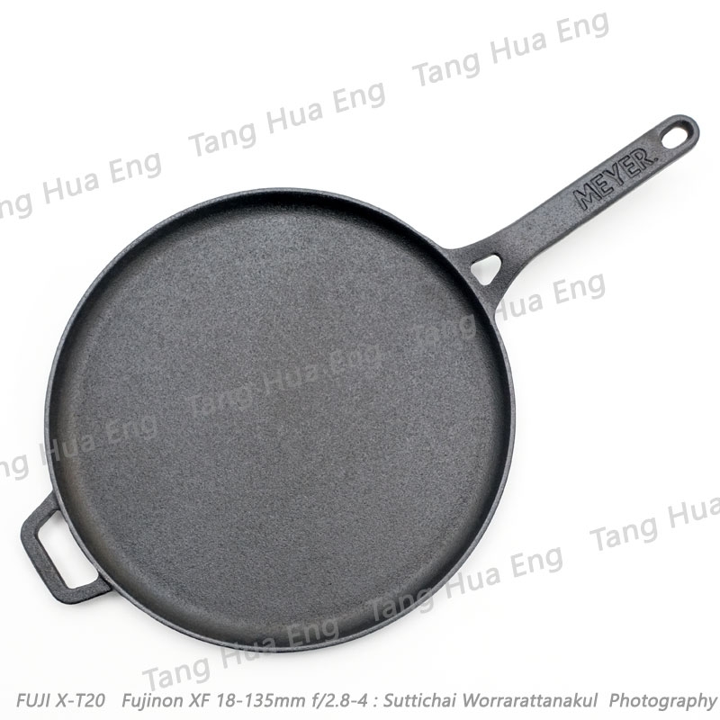 MEYER กระทะเหล็กหล่อทรงกลม ขนาด 28 ซม. Cast Iron Flat TAWA