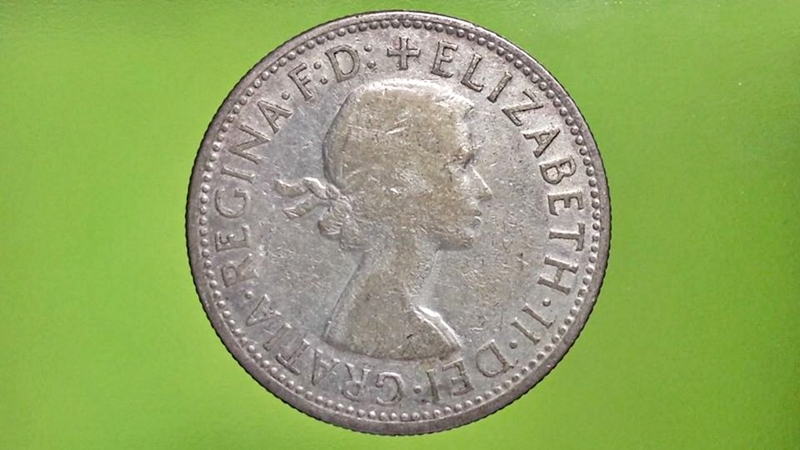 เหรียญ เงินตรา ประเทศ ออสเตรเลีย Florin (2 Shillings - Visit to Australia of Queen Elizabeth II) 1954