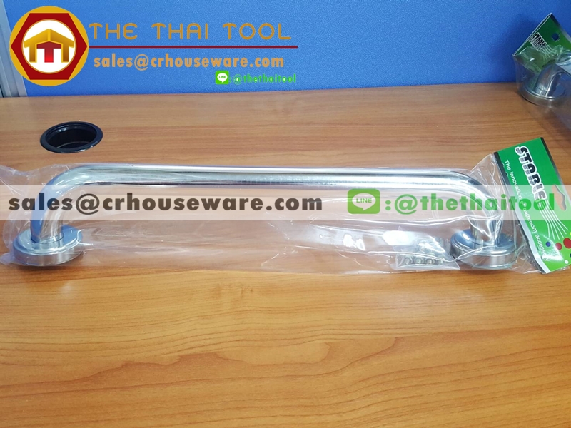ราวจับกันลื่นสแตนเลส ขนาด 40 ซม. (พร้อมพุกเหล็ก) รหัส : 006-SL-140 Stainless safety handrails size 40 cm. ( with sleeve anchor bolt ) Code : 006-SL-140