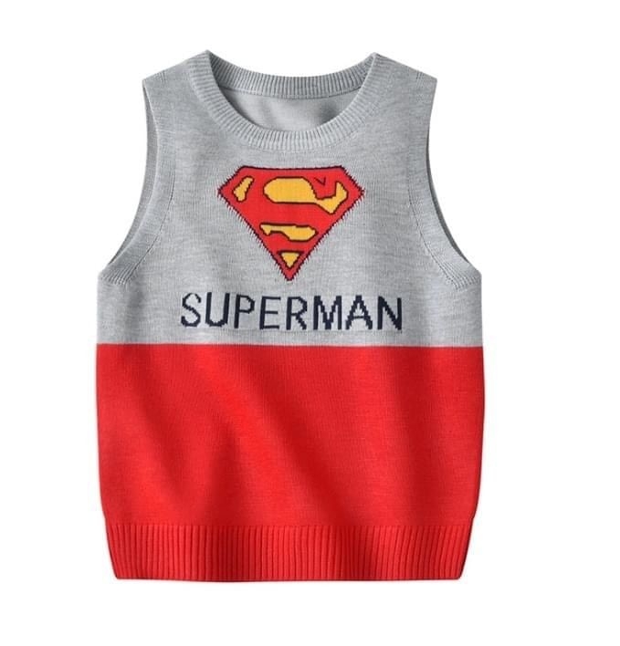 พร้อมส่ง เสื้อกันหนาว : เสื้อกั๊ก เสื้อไหมพรม สีพื้น ปักโลโก้