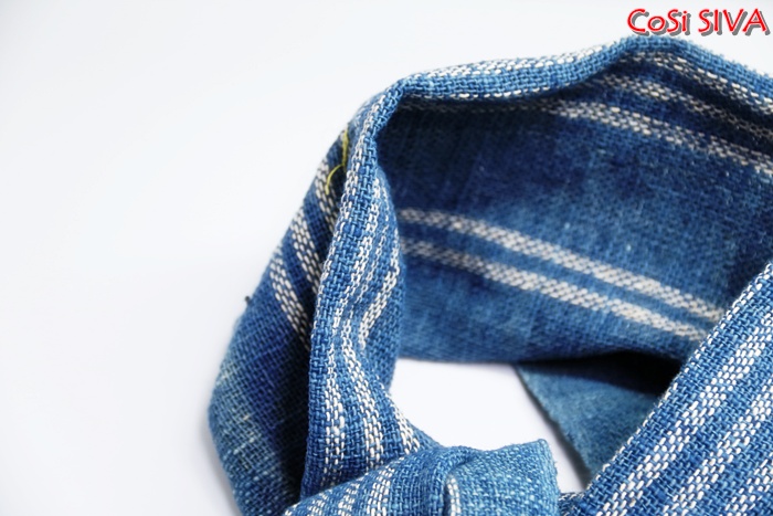 ผ้าพันคอผ้าฝ้ายย้อมคราม(Scarf - cotton dyeindigo