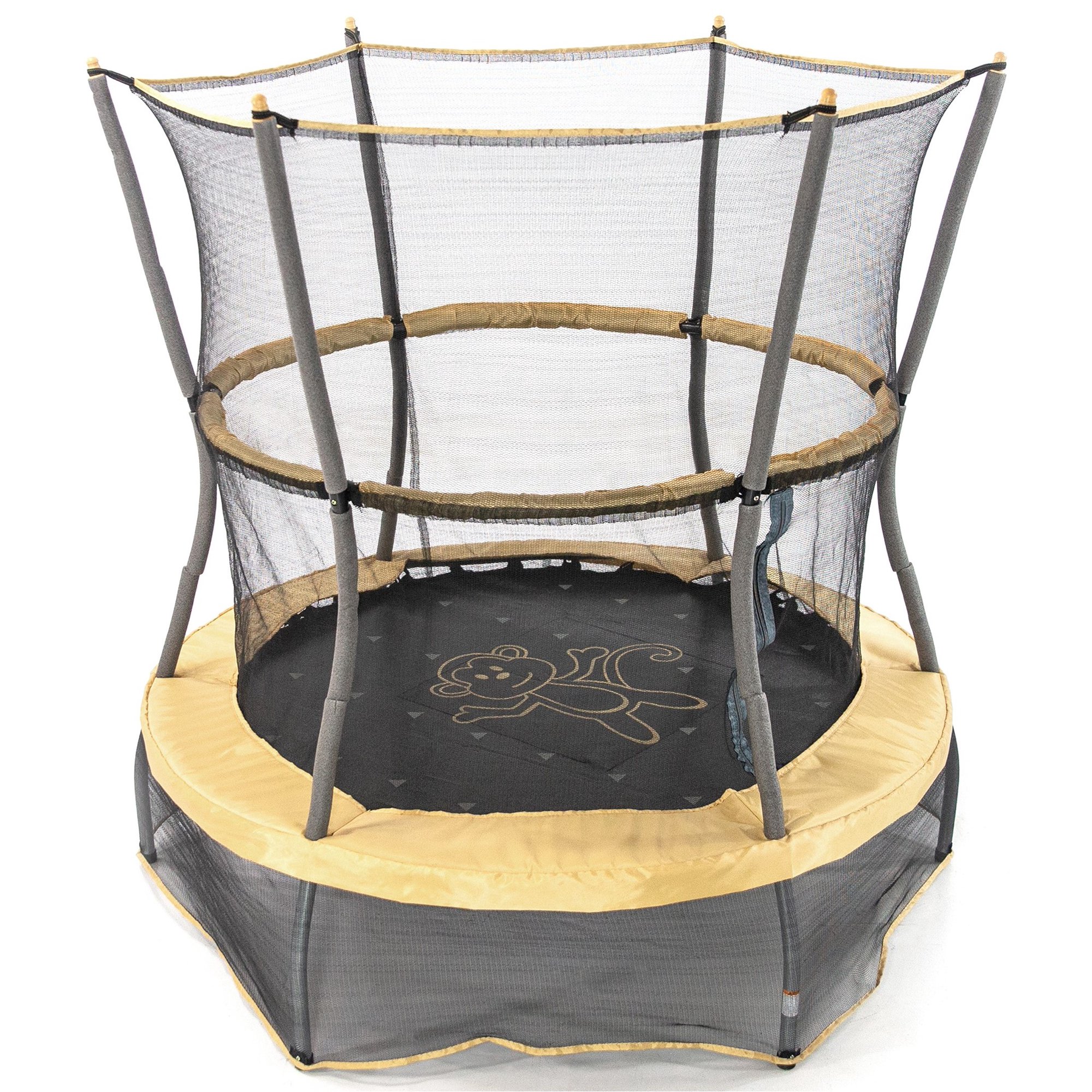 แทรมโพลีน Skywalker Trampolines 55-Inch Bounce-N-Learn Trampoline, with Enclosure and Sound, Monkey ขนาด 55 นิ้ว ลายลิง