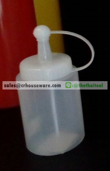ขวดบีบซอส มีจุกปิด พลาสติก Squeeze Dispensers with Cap 4 oz.