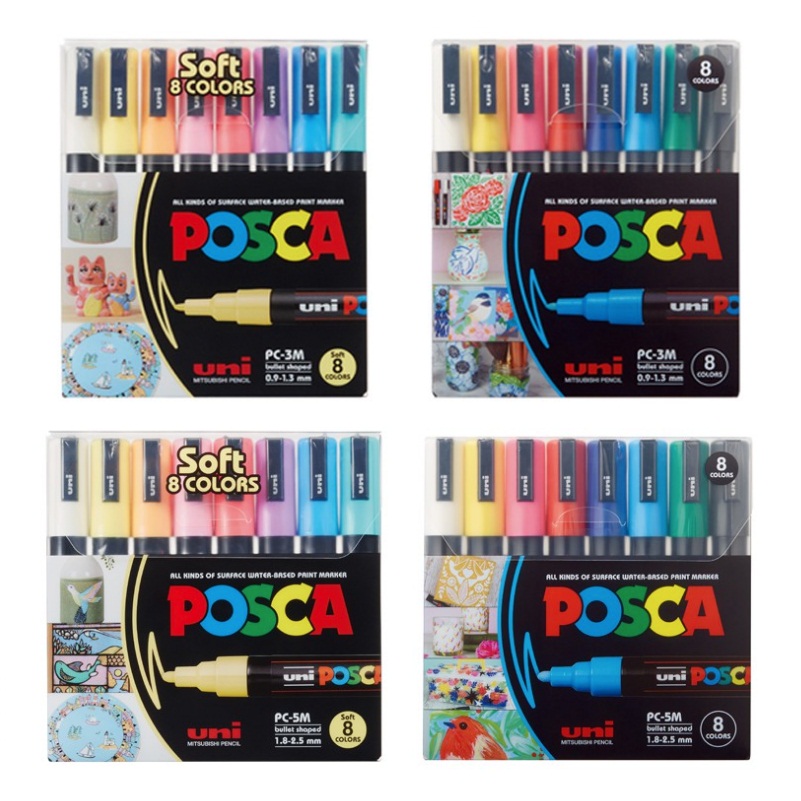 Uni Posca Paint Marker Set of 8
